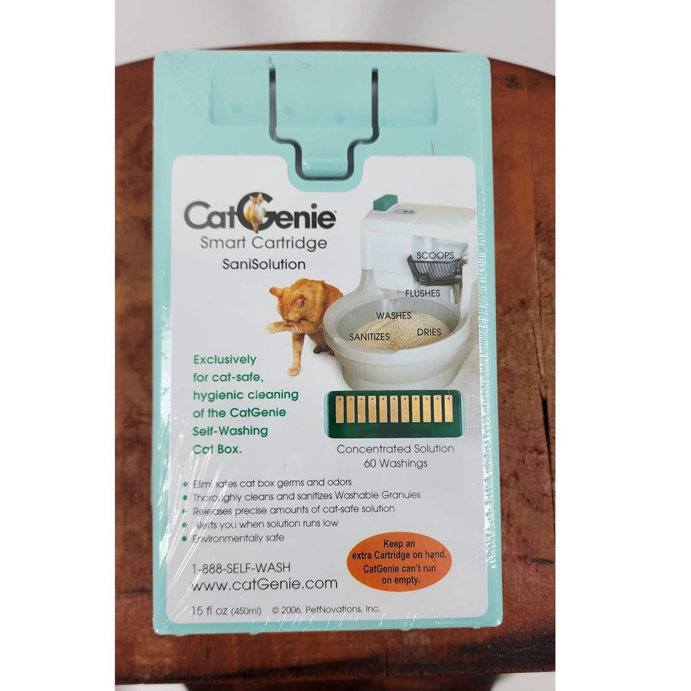 New Cat Genie Smart Cartridge SaniSolution Litter Box 60 Washes